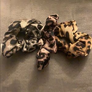 nOir leopard scrunchies